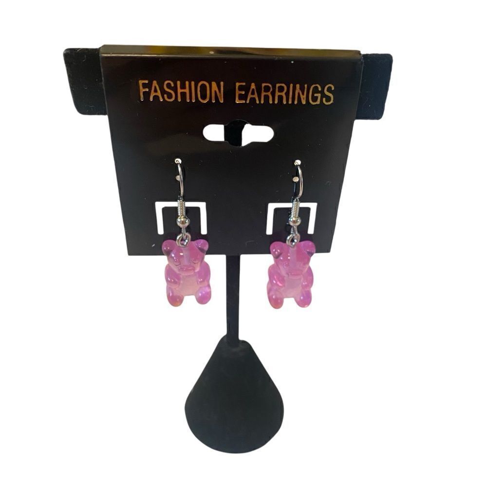 Pink Gummy Bear Fashion Earrings